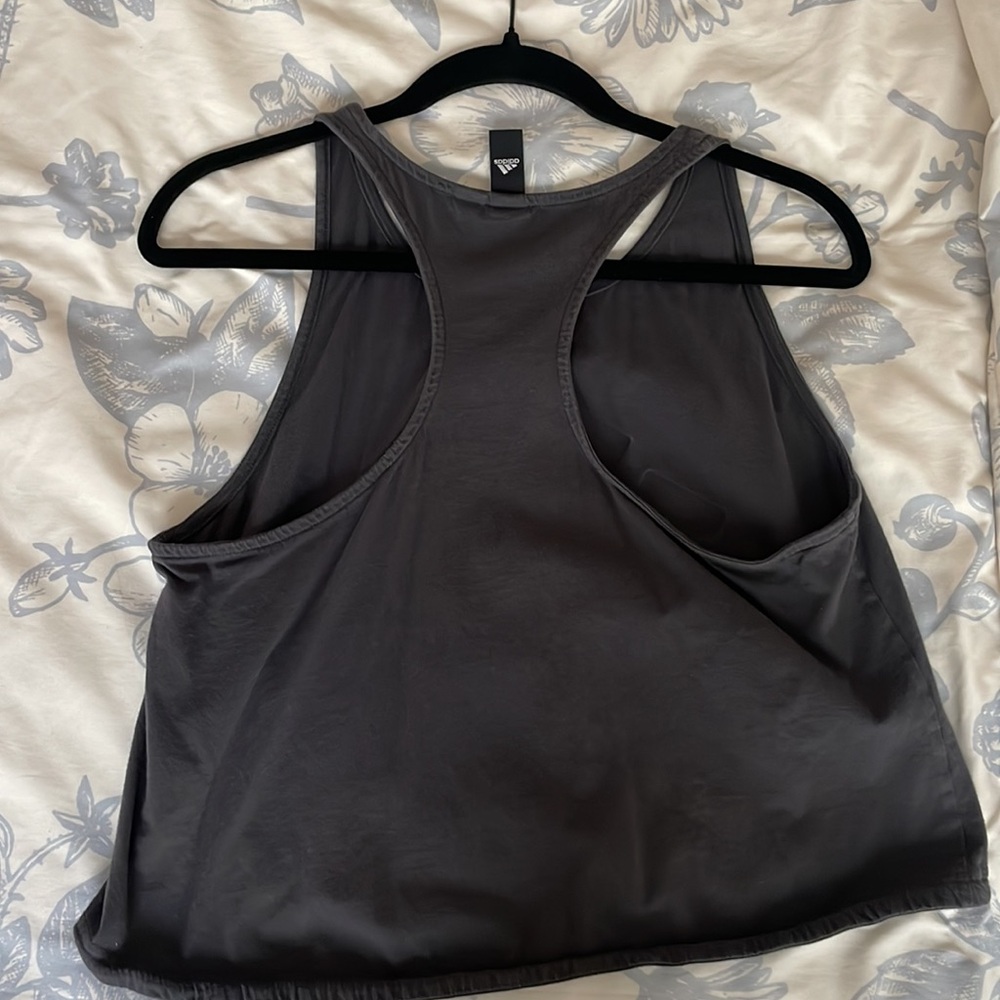 Slate Gray Adidas Racerback Tank - Picture 2 of 2